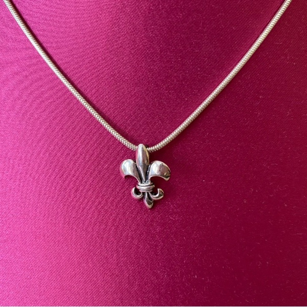 Mignon Faget Sterling Silver Fleur-de-Lis Pendant Necklace